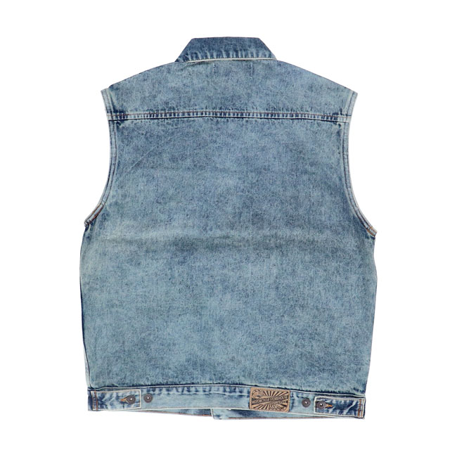 MCS Denim Vest Stonewashed blue Size 4XL
