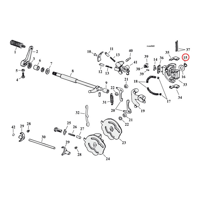 Retaining ring, transmission pawl carrier
