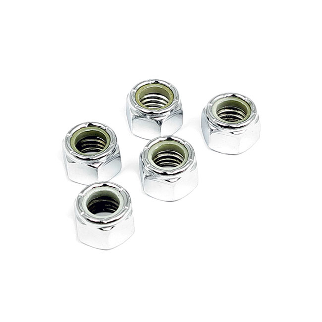 M8 X 1.25 LOCK NUT CHROME