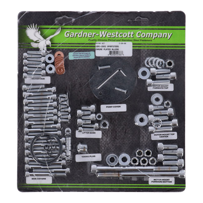 MOTOR SCREW SET, CHROME ALLEN