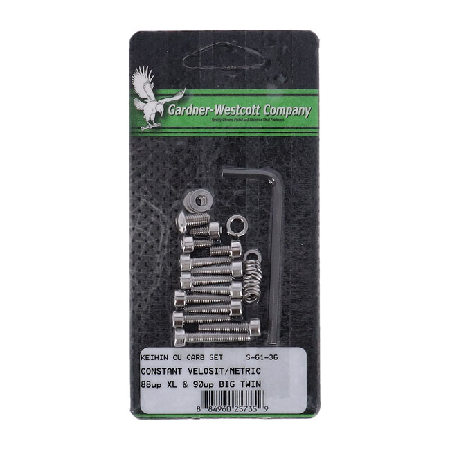 GW, Keihin CV floatbowl mount kit. Stainless allen