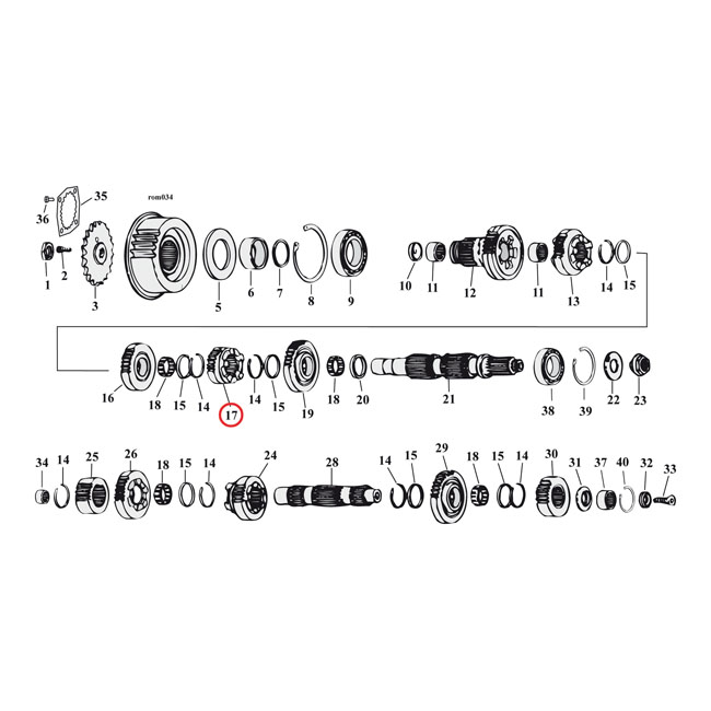Andrews, 2.61 close ratio 1st gear set
