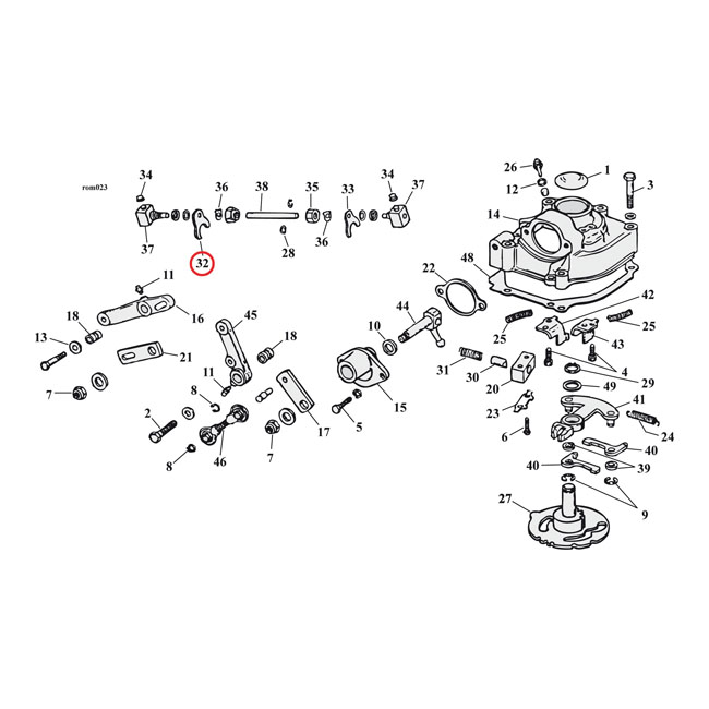 Andrews, shifter fork, 3-4 mainshaft