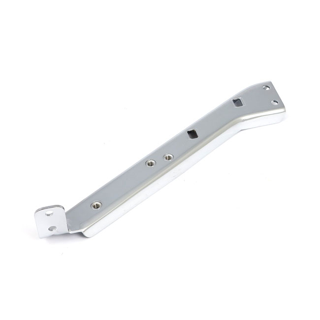 Bracket, for saddlebag support bar. Chrome. Left side