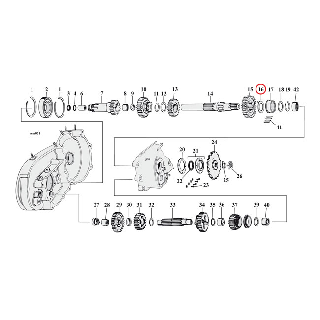 Thrust washer, transmission mainshaft, right side .060"