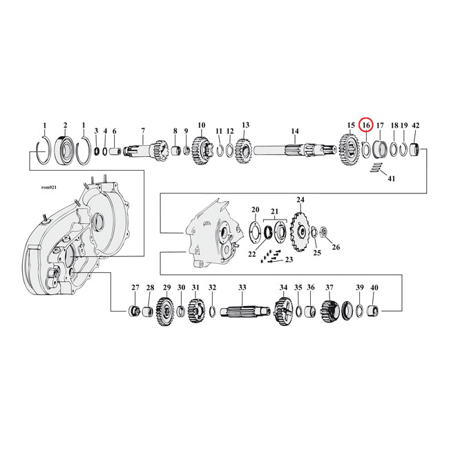 Thrust washer, transmission mainshaft, right side .065"