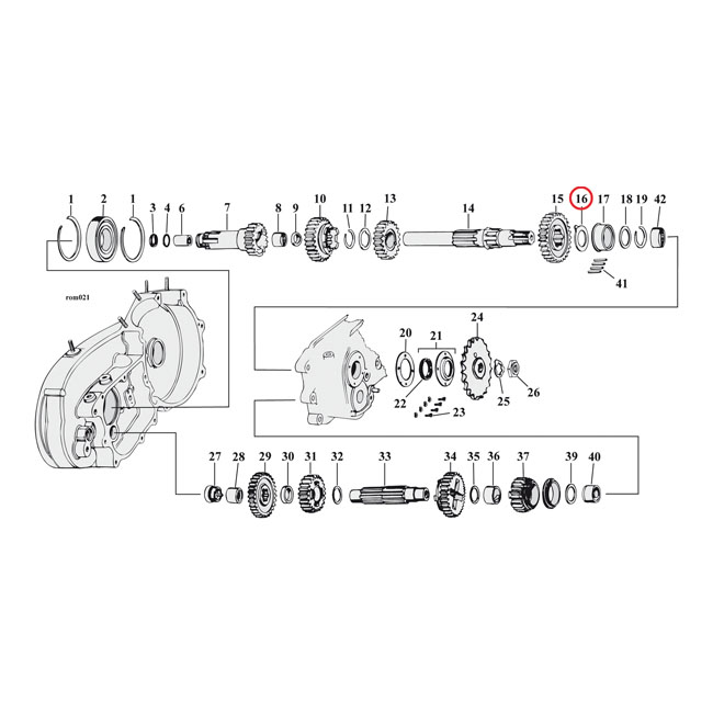 Thrust washer, transmission mainshaft, right side .070"
