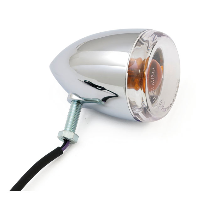 Late-style turn signal assembly. Rear. Chrome