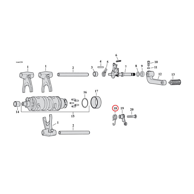 RETURN SPRING, DETENT
