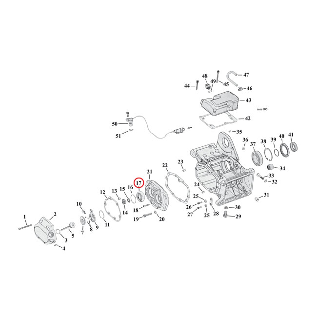 Bearing, transmission trapdoor & engine balancer