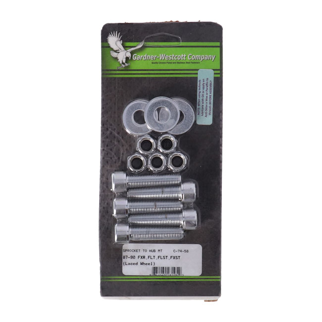 GW, rear belt pulley mount kit, allen chrome
