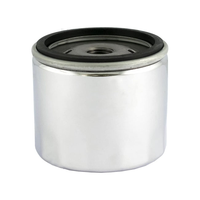 Champion, spin-on oil filter. Chrome