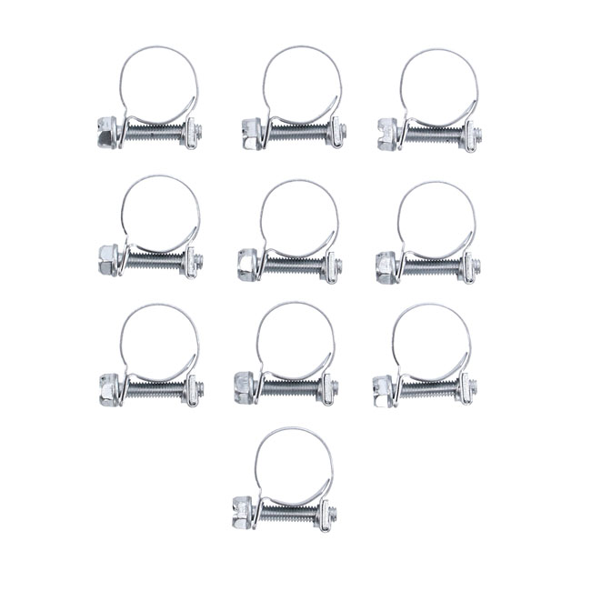 Aba hose clamps, 15mm for 5/16" hose. Zinc plated