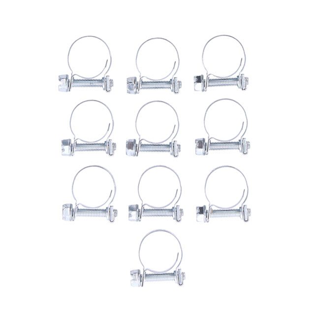 Aba hose clamps, 17mm for 3/8" hose. Zinc plated