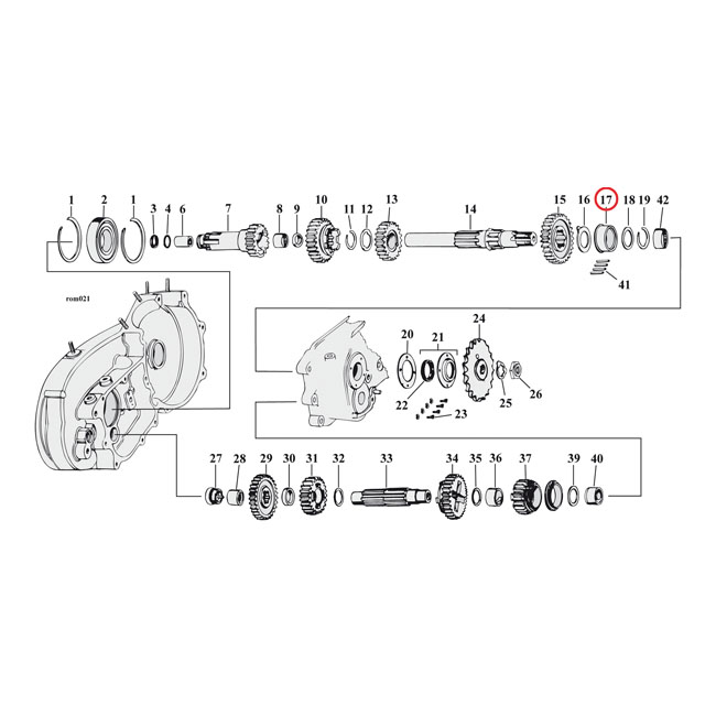 JIMS, bearing race, transmission mainshaft. +.005"