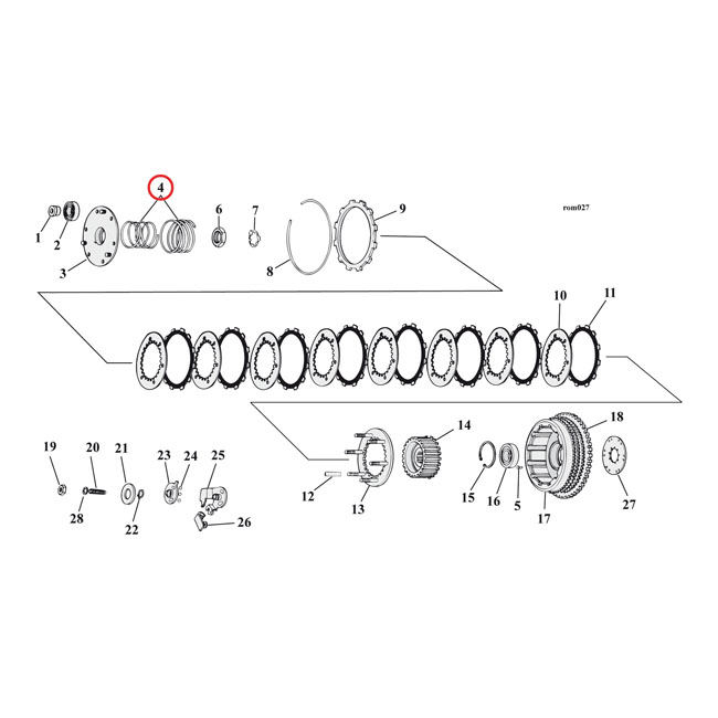 MCS, clutch spring set