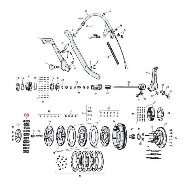 Barnett, clutch spring set 41-67