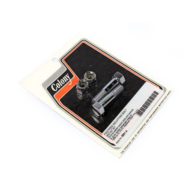Colony, foot peg mount kit. Chrome