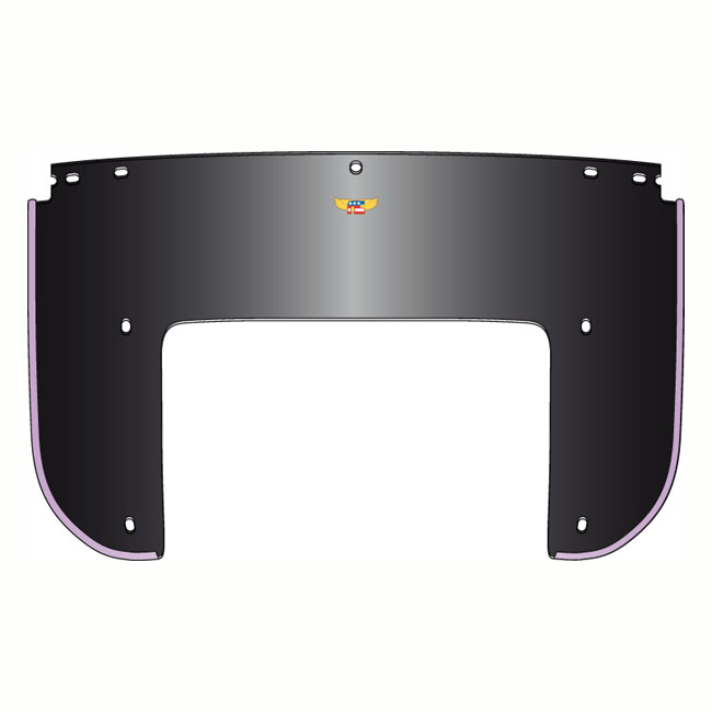 National Cycle, Beaded 5-bolt lower window. Black
