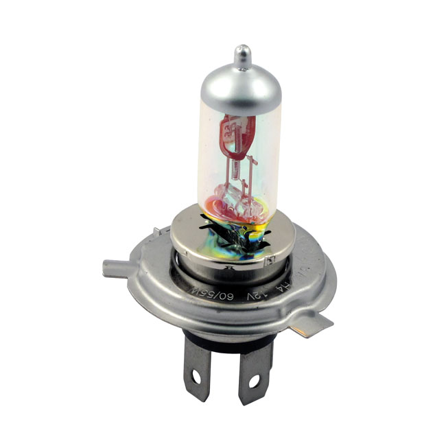 H4 light bulb, 12v 90/100 watt. rainbow