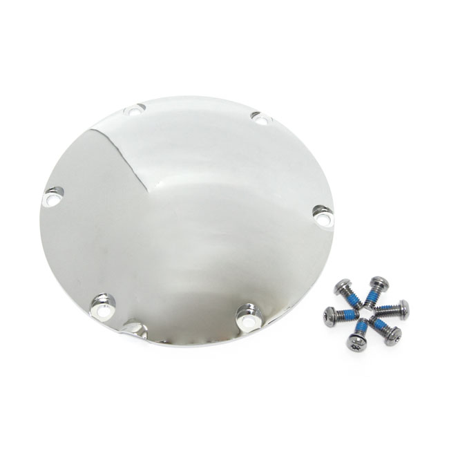 Derby cover, OEM style Domed. Chrome