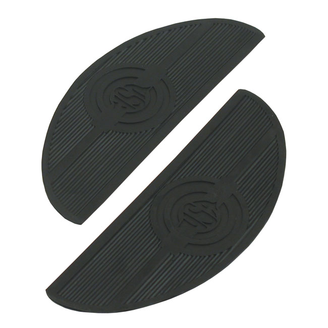 Oval shaped floorboard pads. Rider. Black
