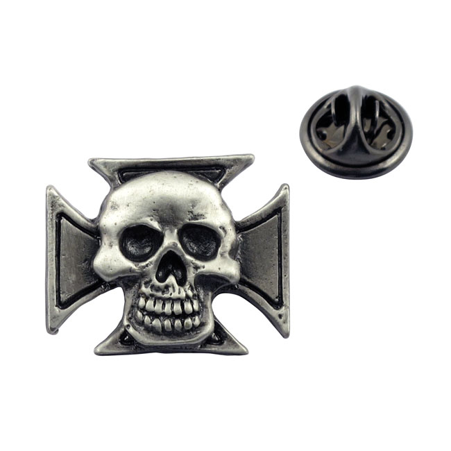 Skull Pin Maltese skull pin adhesive emblem