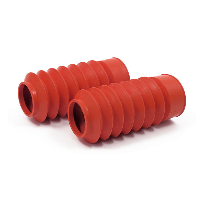 Bobber boots 49mm tubes. Red