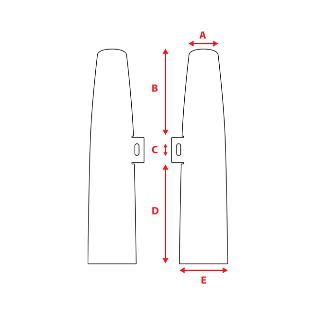 MCS, fork shrouds for 39mm forks. Zinc