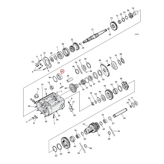 JIMS, outer bearing race, transmission mainshaft. STD