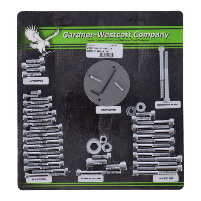 MOTOR SCREW SETS, CHROME ALLEN