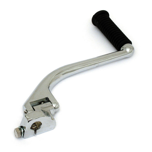 Late style swing-out kickstart arm. Round pedal