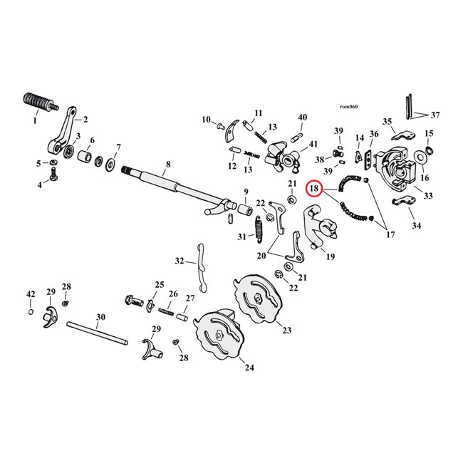 SPRING, SHIFTER PAWL CARRIER