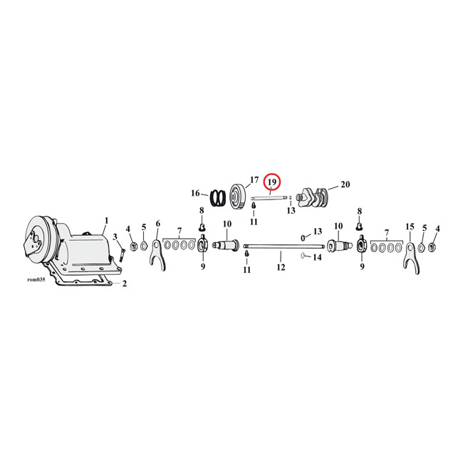 Shifter shaft for shifter cam