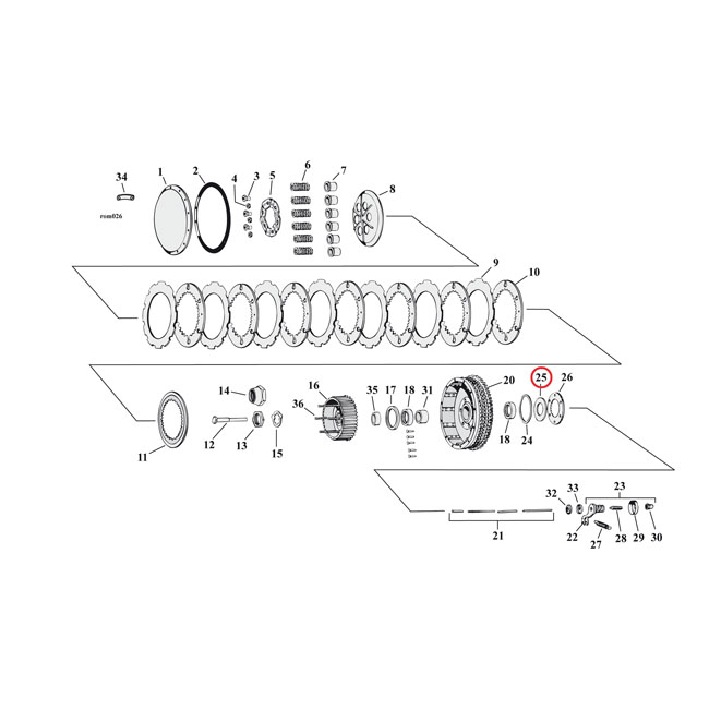 Washer clutch hub bearing .0980"