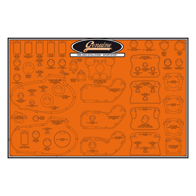 James, gasket & seal board. 86-03 Evo Sportster