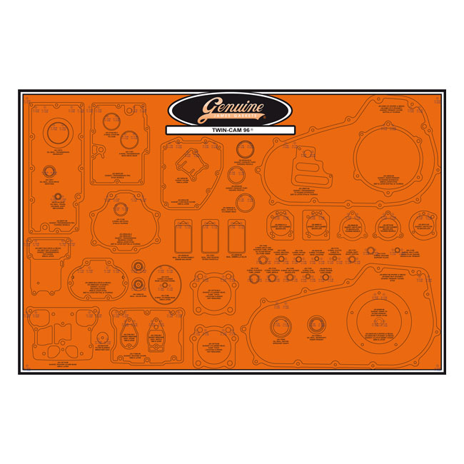 James, gasket & seal board. 6-speed Twin Cam