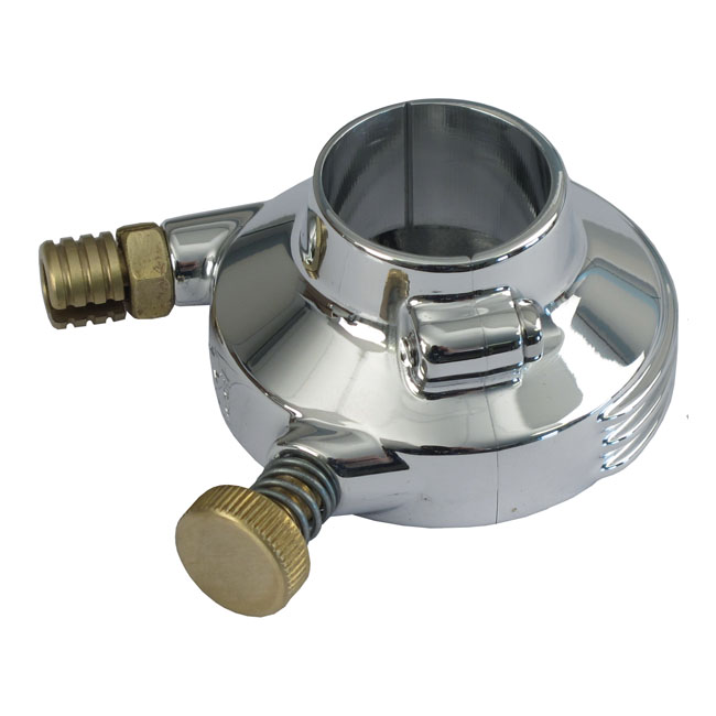 K-Tech DeLuxe external throttle housing. Polished aluminum