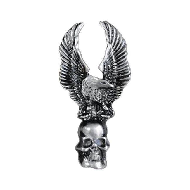 Upwing eagle with skull pin