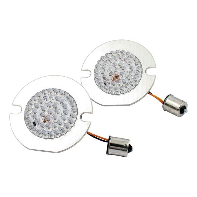 Custom Dynamics, flat style turn signal LED inserts. Red