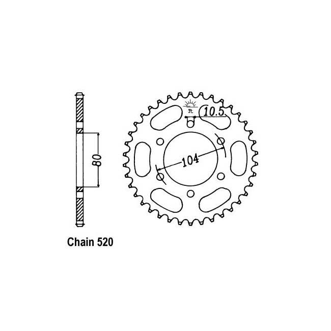 JT rear sprocket 478.43