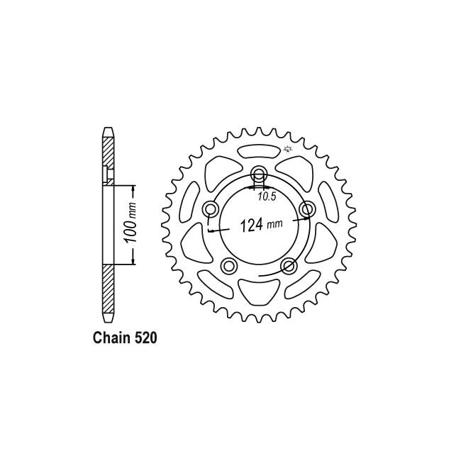 JT rear sprocket 746.43