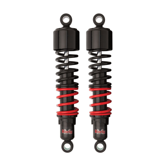 Burly, Stiletto shocks 13" (33cm). Black