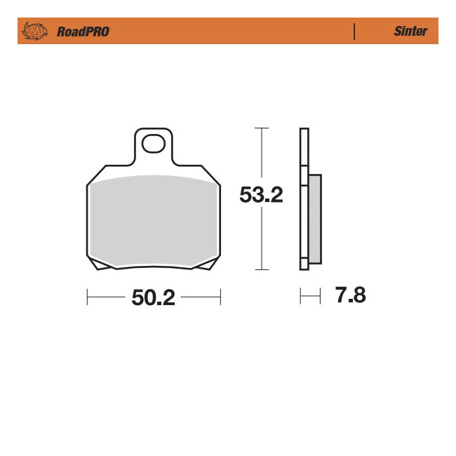 Moto-Master RoadPro rear brake pads. Sintered