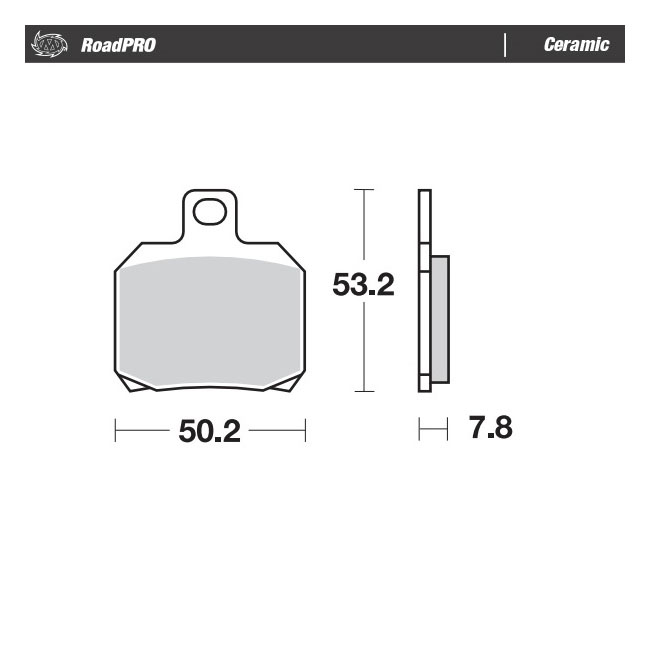 Moto-Master RoadPro rear brake pads. Ceramic