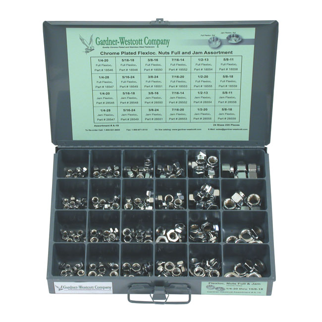 GW NYLON LOCKNUT ASSORTMENT TRAY