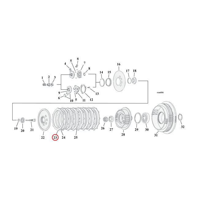 Alto, 90-22 Red Eagle clutch plate set. Friction